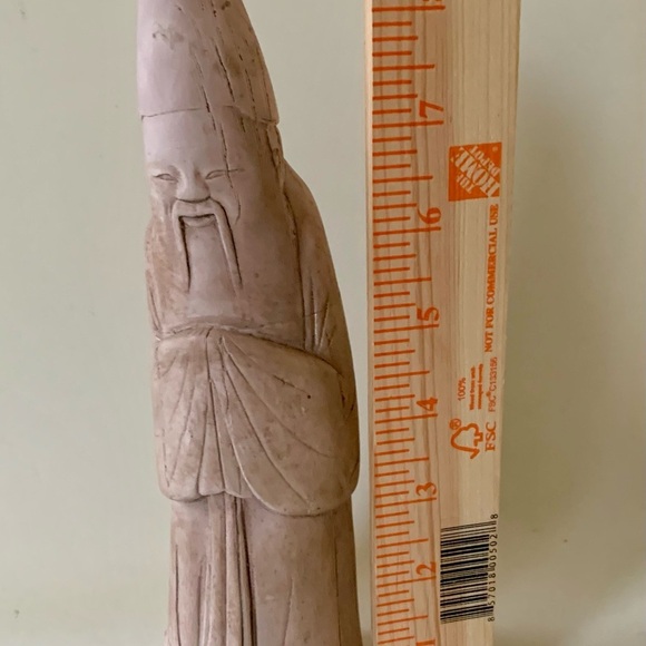 Vintage Austin Production 1975 carved Asian sculpture Sholary man - Picture 3 of 10